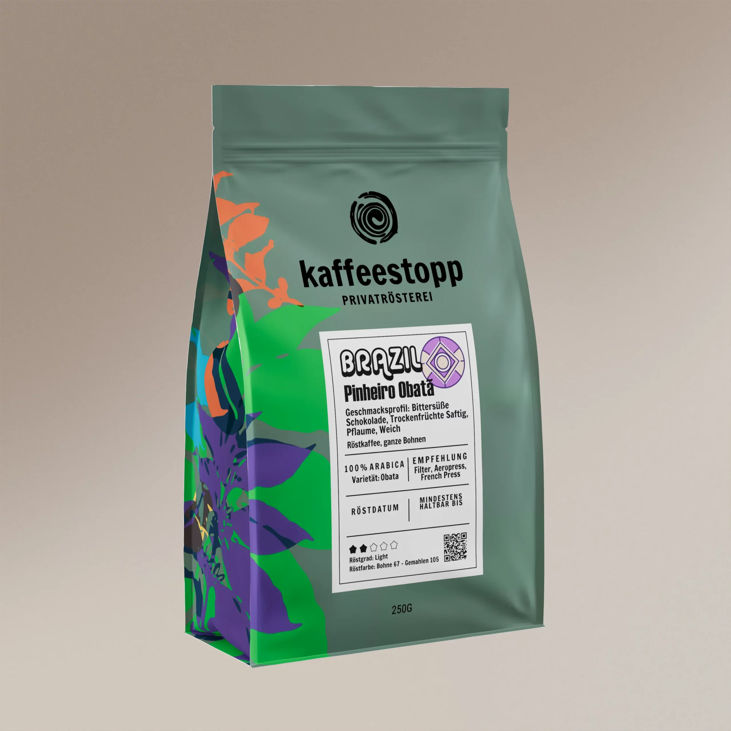 Fazenda Pinheiro Obata Natural – 250 g Fazenda Pinheiro Obata Natural Kaffee aus Brasilien 250 g