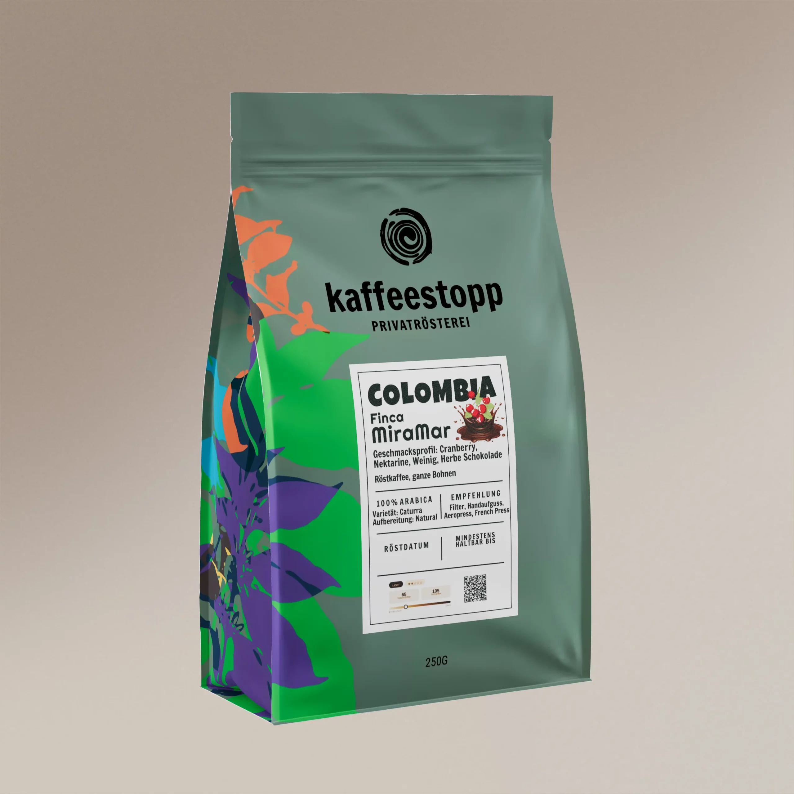 Miramar Natural Caturra – 250 g Miramar Natural Caturra Specialty Coffee Kolumbien 250 g